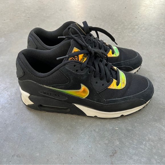 Nike Air Max 90 Black with Iridescent Details - Picture 1 of 7
